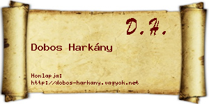 Dobos Harkány névjegykártya